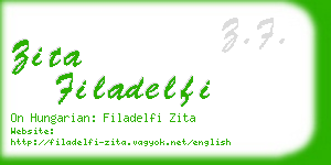 zita filadelfi business card